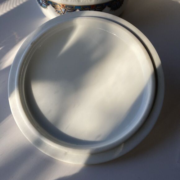 VTG Elizabeth Arden Treasures of the Pharaohs Porcelain Trinket Dish Holder MCM - Picture 7 of 14